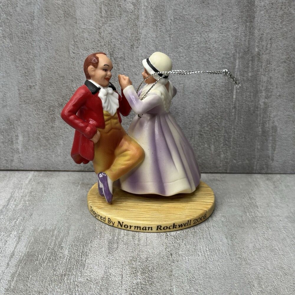 Curtis Publishing Norman Rockwell Inspired 2008‎ Christmas Ornament Man Woman